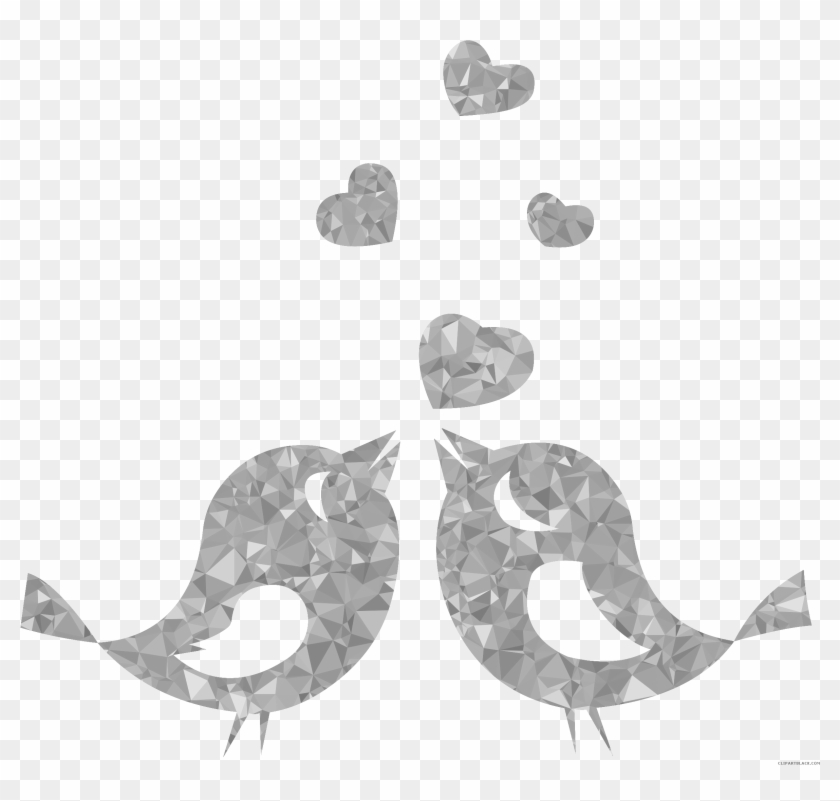 Love Birds Animal Free Black White Clipart Images Clipartblack - Love Bird Clip Art #333465