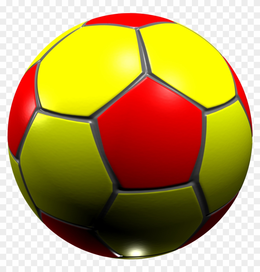 3d Football Cake Ideas And Designs - Red Yellow Football Png #333484