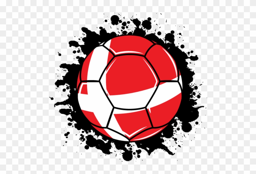 Denmark Flag Soccer Ball Kongeriget Danmark Danish - Brazil T Shirt Design #333577