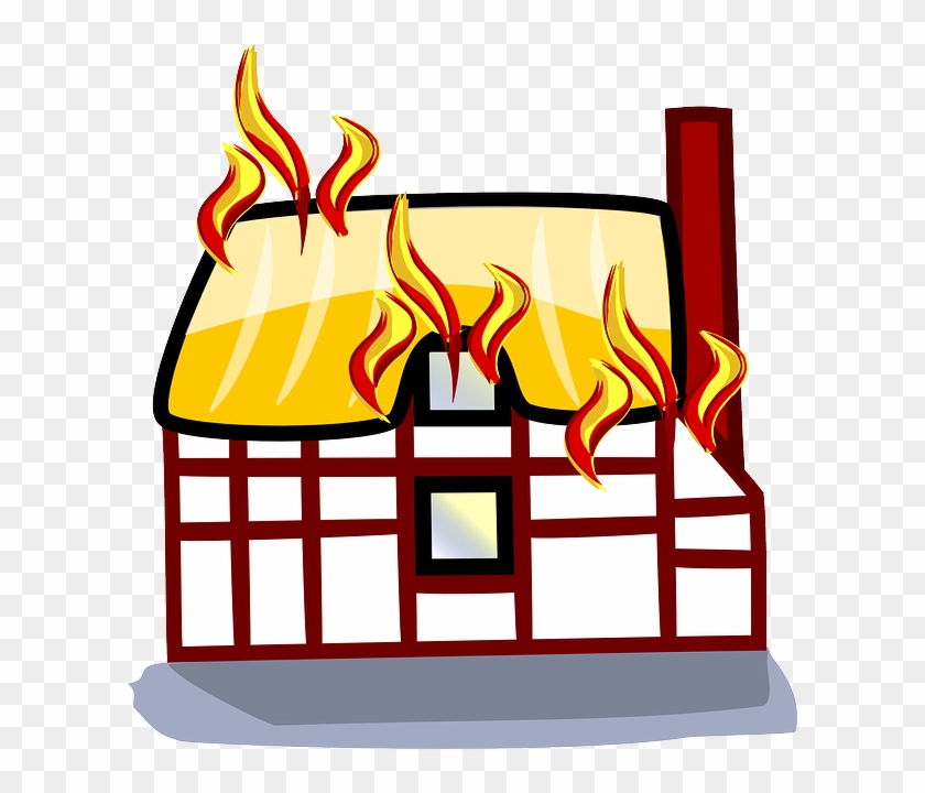 House Fire Clipart - House On Fire Cartoon #333606