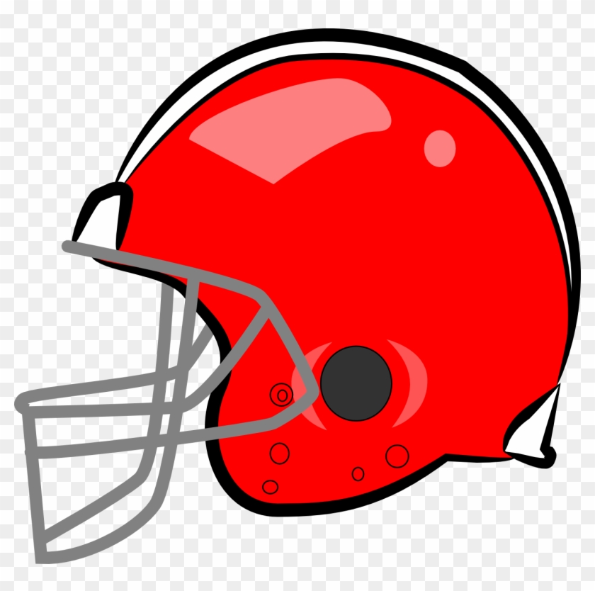 Nfl Football Clip Art Black And White - Red Football Helmet Clipart #333610