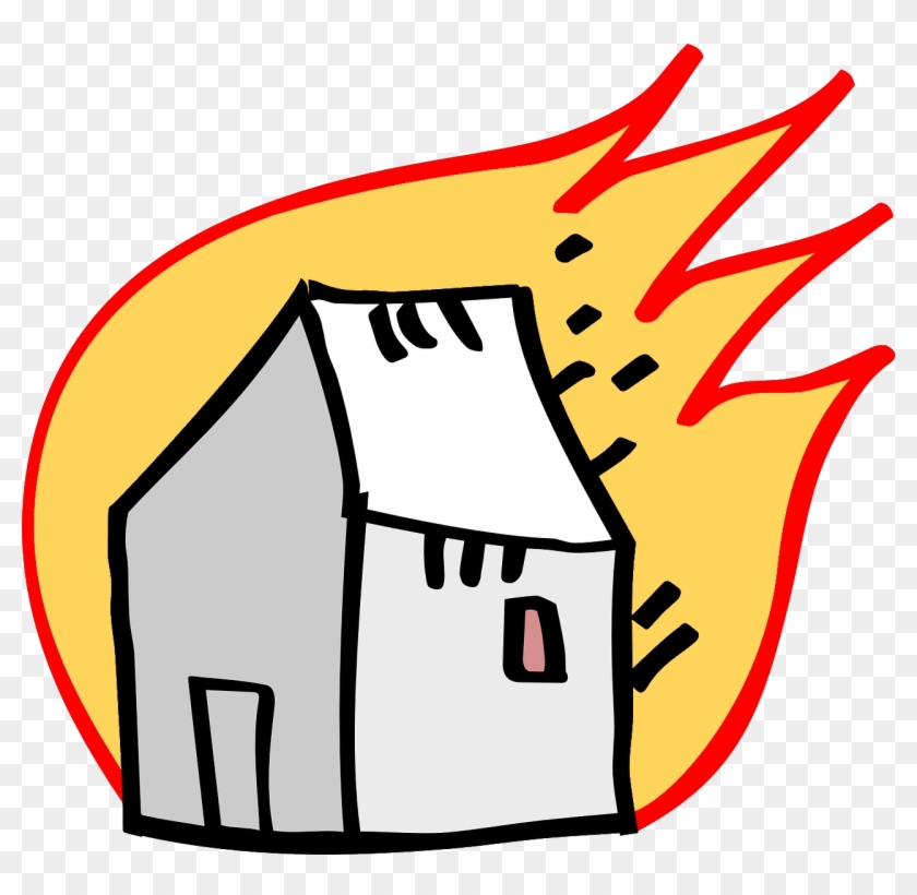 Tips To Prevent Fire Accidents At Home - Burning House Cartoon #333619