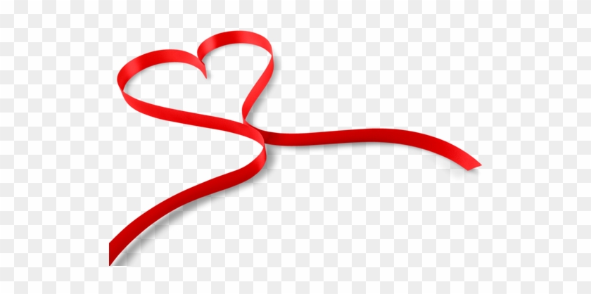 Heart-shaped Red Ribbon - Heart-shaped Red Ribbon #333618
