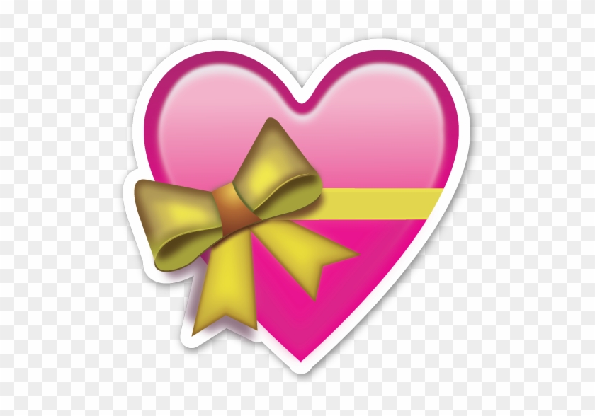 Heart With Ribbon - Heart Emoji Whatsapp Png #333636