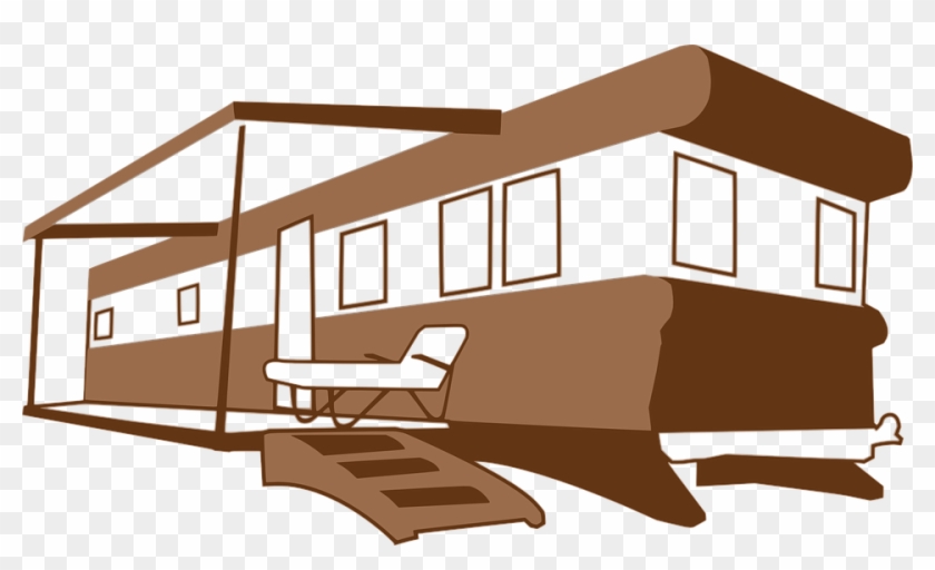 House Outline Cliparts 9, - Trailer Park Vector #333641