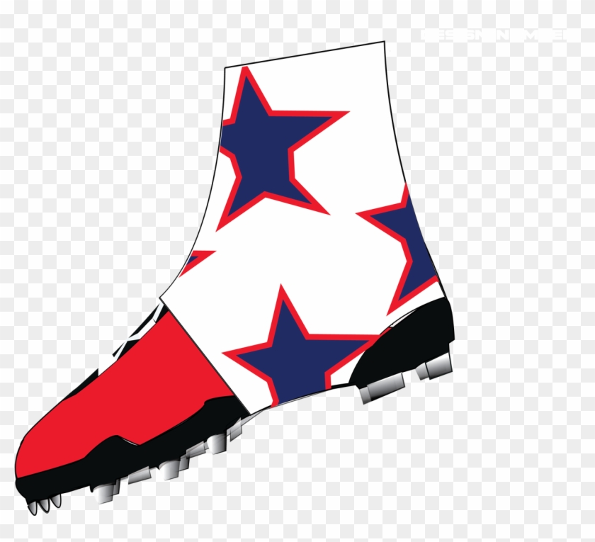 White, Navy Blue, And Red "super Star" Spats - Green #333763