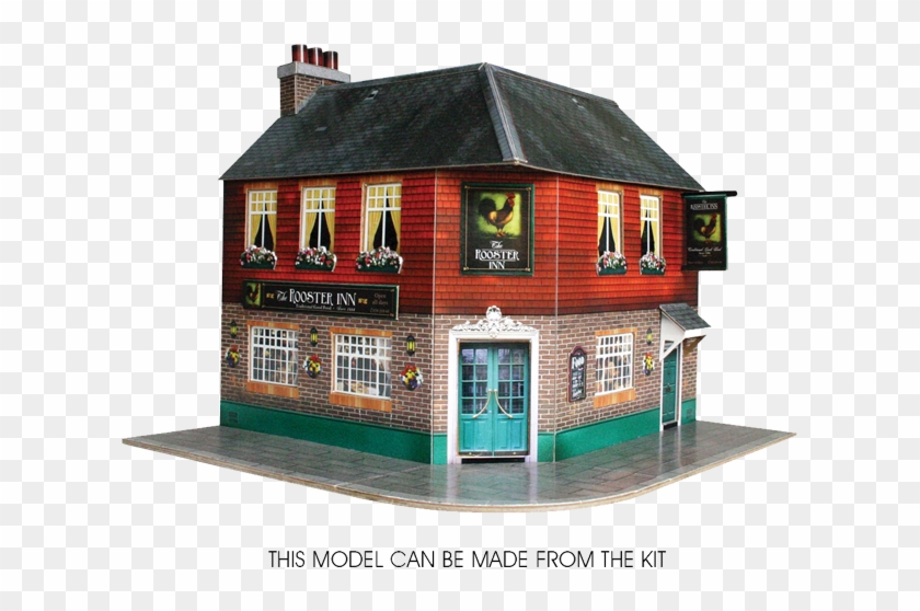 The Citybuilder Corner Inn Model Making Kit - Citybuilder O Gauge 7mm 1:48 Scale Model Railroad Building #333805