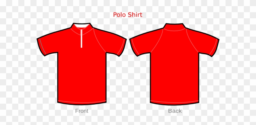 Polo Shirt Red With Zipper Clip Art At Clker - Blank Red Polo Shirt #333826