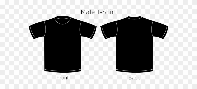 Plain T Shirts Black 2 Clip Art At Vector Clip Art - Black Polo Shirt Template #333828