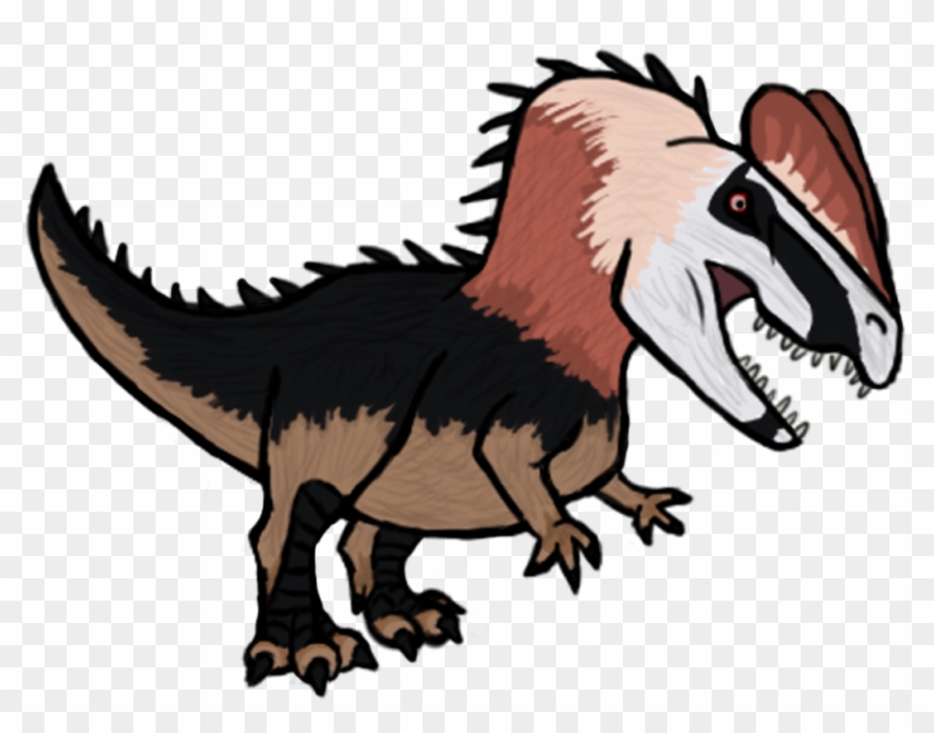 It's Dilophosaurus With A Lammergeier-themed Coloration - Cartoon #334021