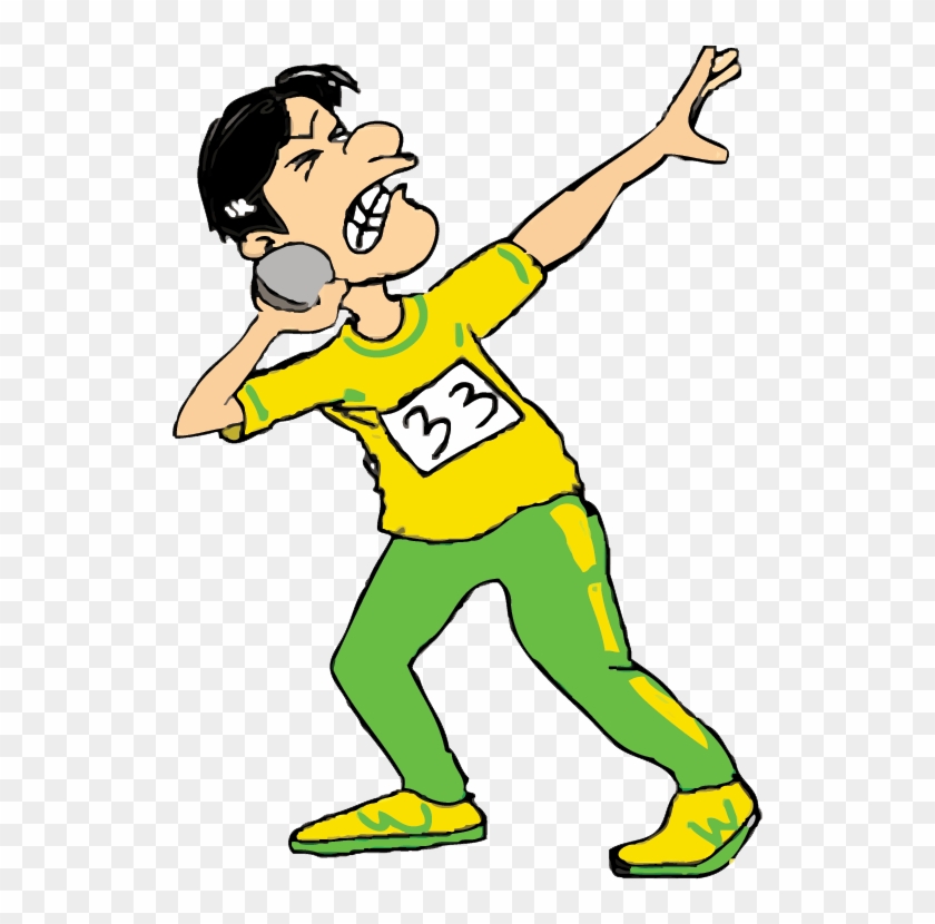 Discus Track And Field Clipart - Shot Put Cartoon #334042