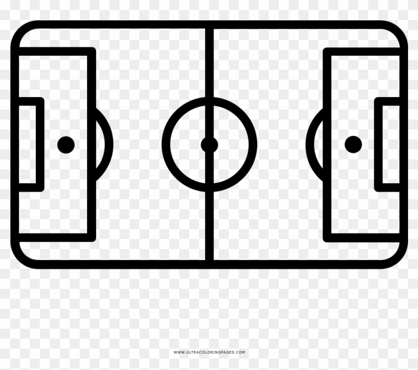 Football Field Coloring Page - Soccer Field Vector #334137
