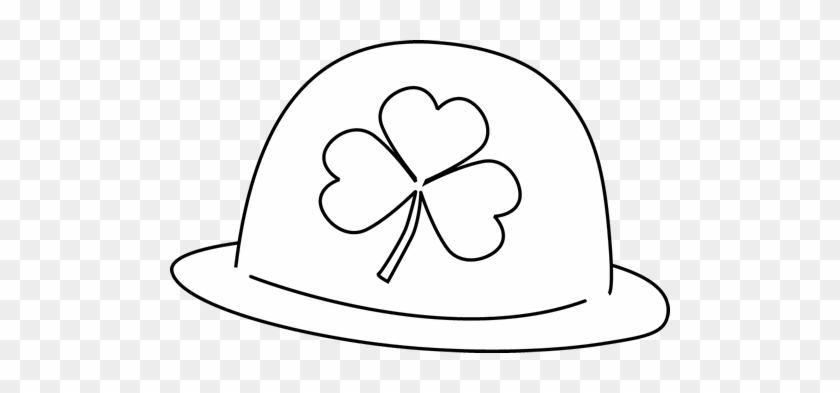 Black And White Saint Patrick's Day Hat Clip Art - Face Hunting #334365