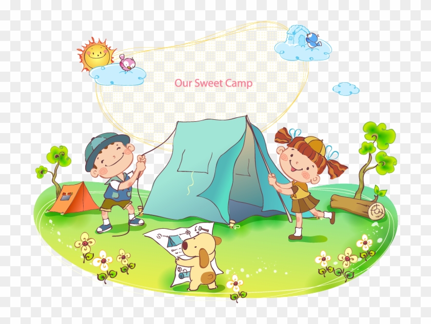 Tent Camping Cartoon - 卡通 帳篷 #334377