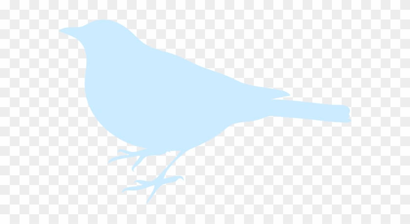 Bird Silhouette Light Blue Svg Clip Arts 600 X 380 - Black N White Bird #334578