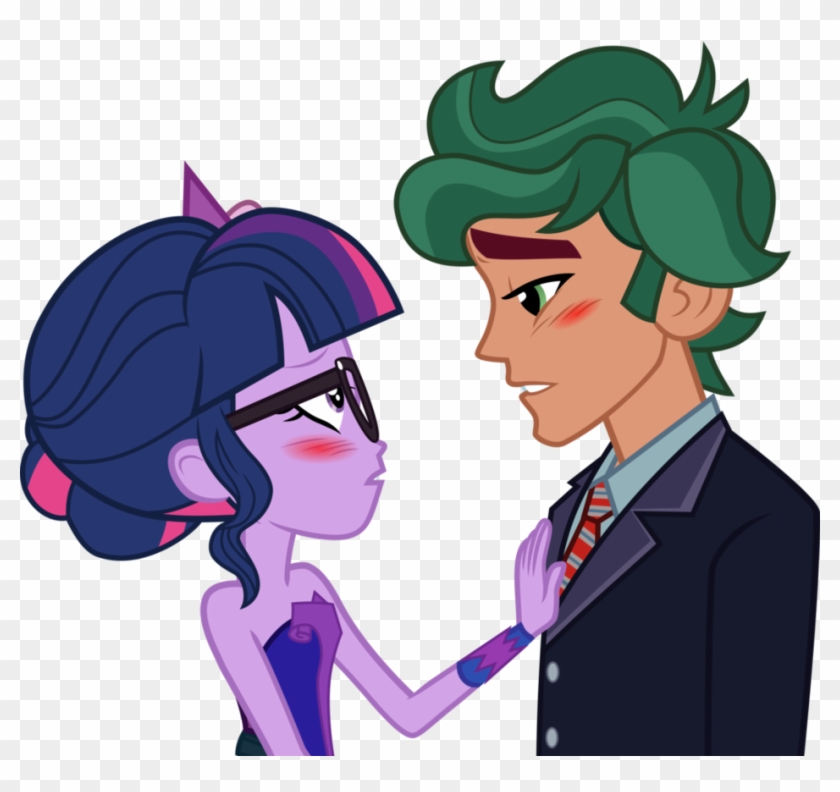 Twilight And Timber Spruce Romantic Moment By Uponia - Equestria Girls Kiss #334646