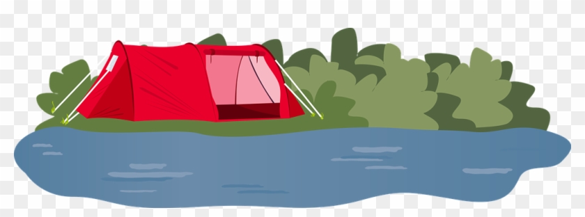 Tent, Camping, River, Bush, Grass, Dome - Tent #334818