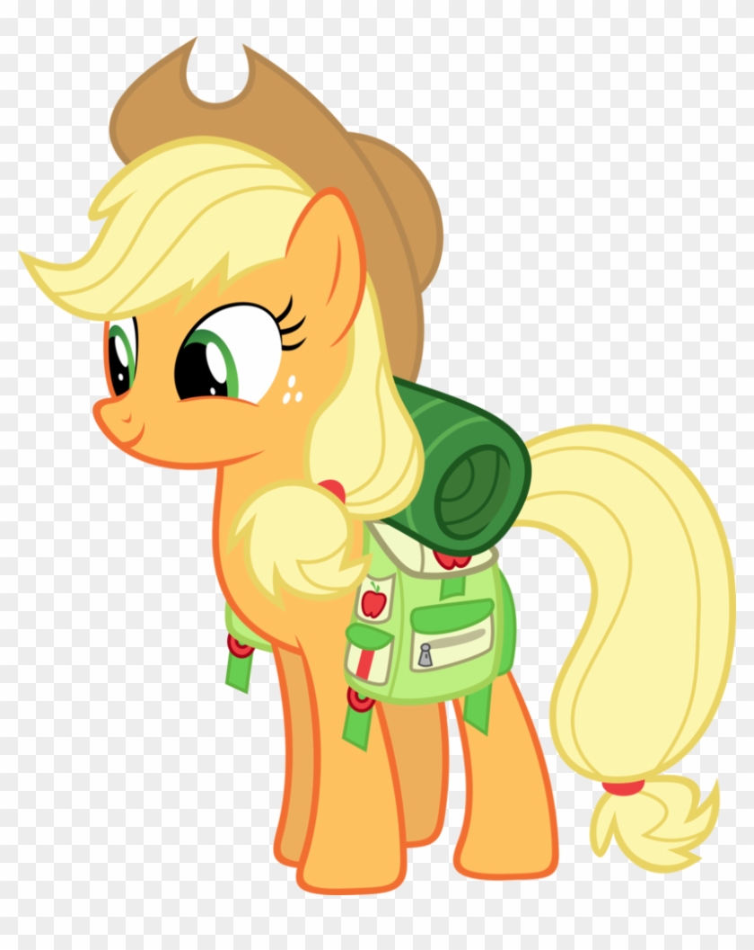 Applejack With Camping Gear By Synthrid - My Little Pony Character Png #334901