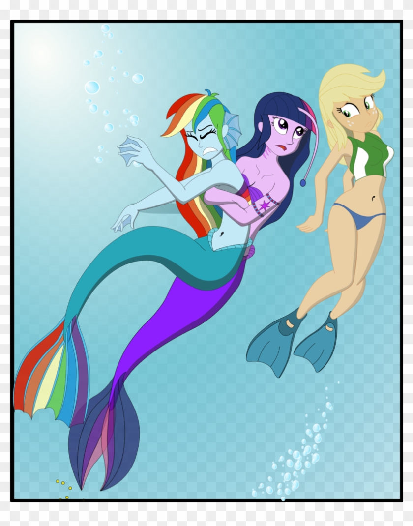 Equestria Mermaids, Twilight To The Rescue By Physicrodrigo - Cartoon #334923