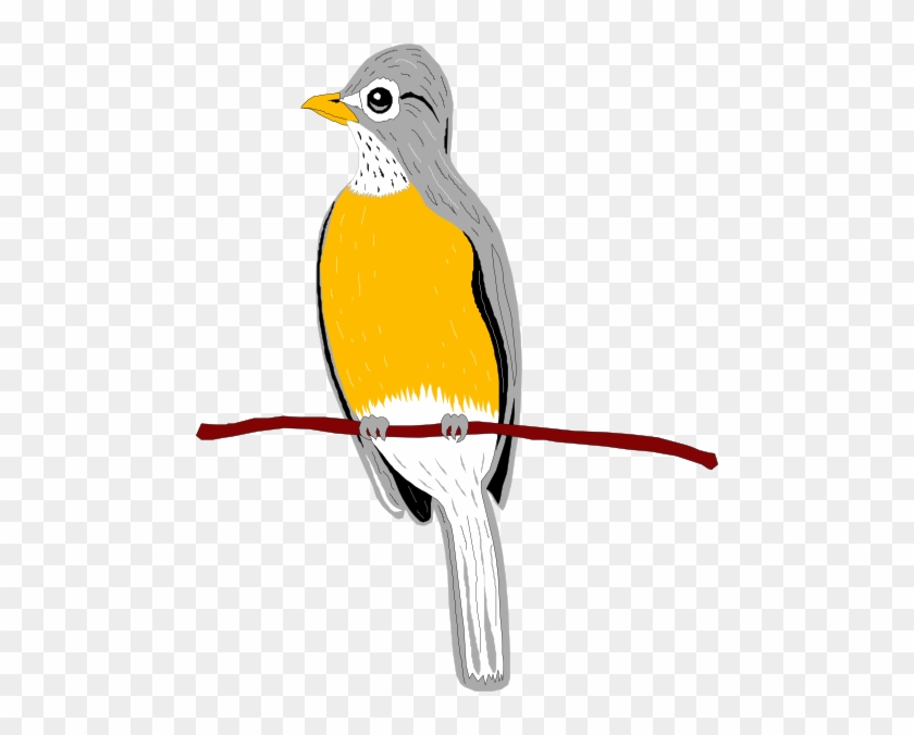 Perched Robin Clip Art At Clkercom Vector - Bird #335252