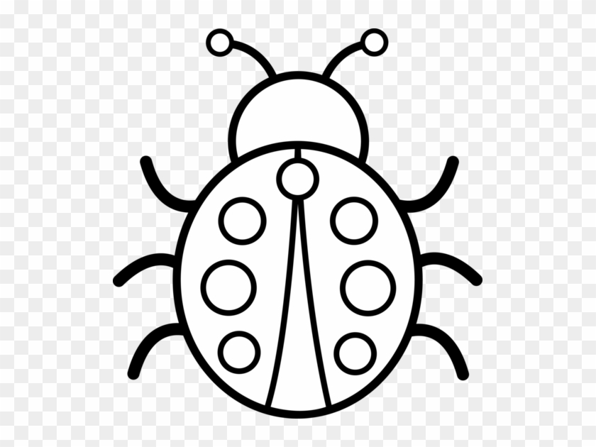 Free Ladybug Clip Art Black And White - Cute Bug Embroidery Design #335302