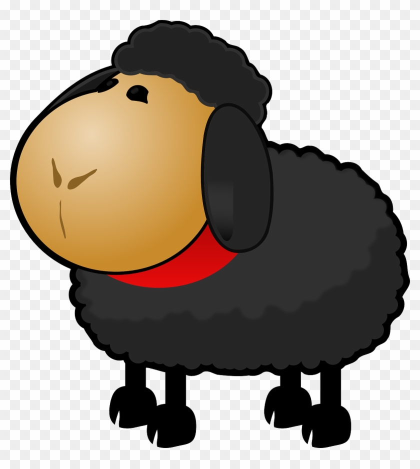 Fuzzy Clipart Black Sheep - Pecora Nera #335306