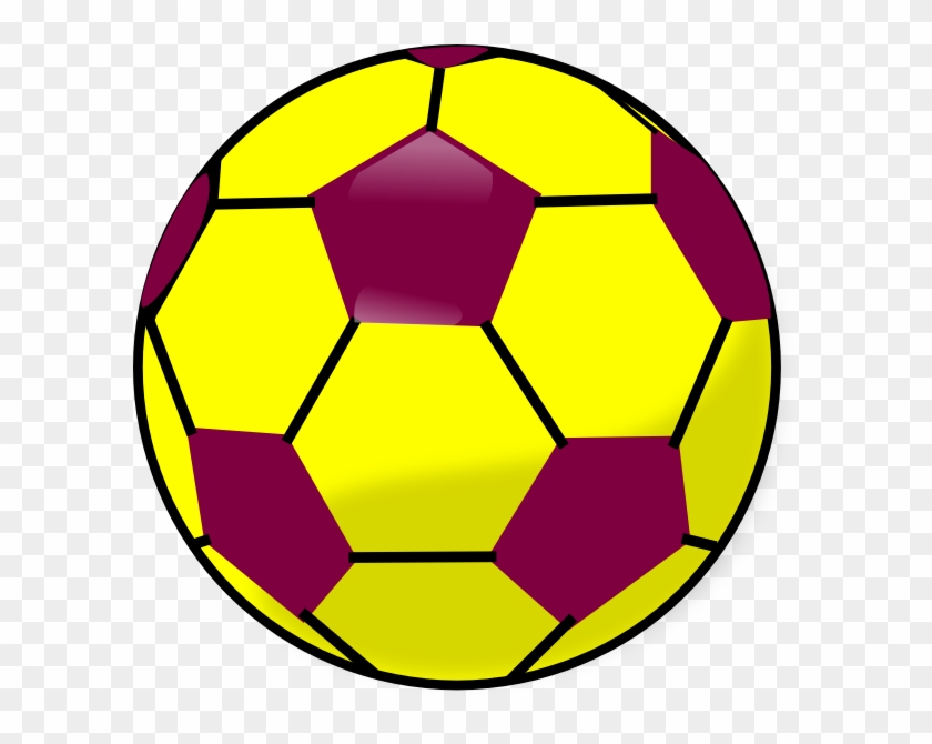 Blue And Yellow Soccerball Clip Art At Clker - Printable Soccer Ball Template #335323