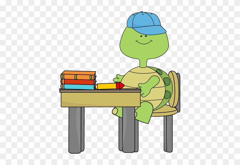 Boy Turtle In School Clip Art Image - Turtle School Clipart #335555