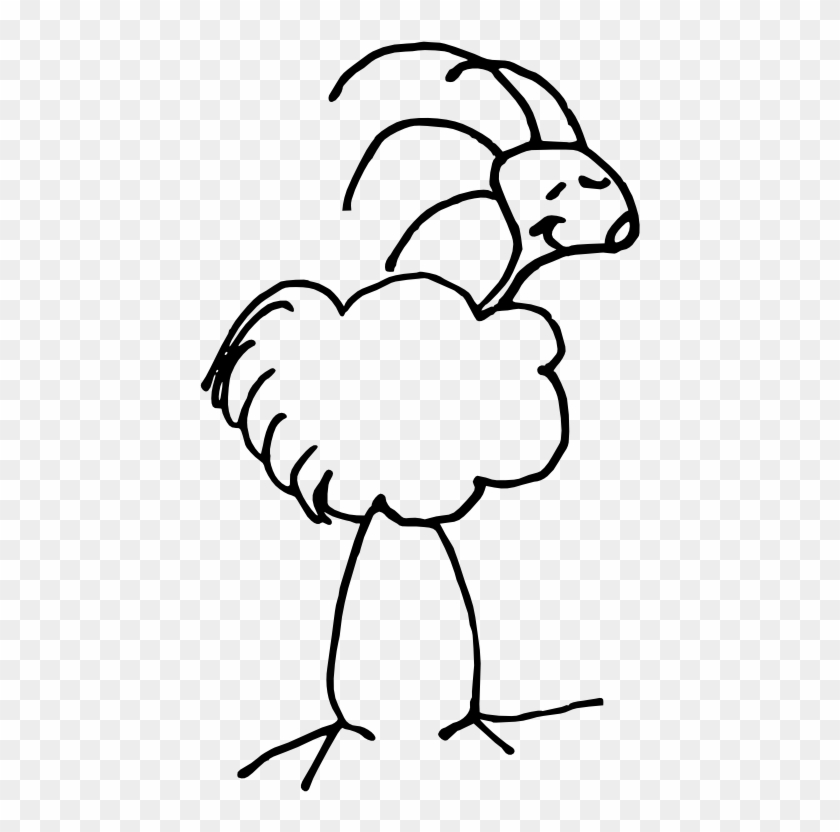 Sheep Bird Black White Line Art 555px - Coloring Book #335582