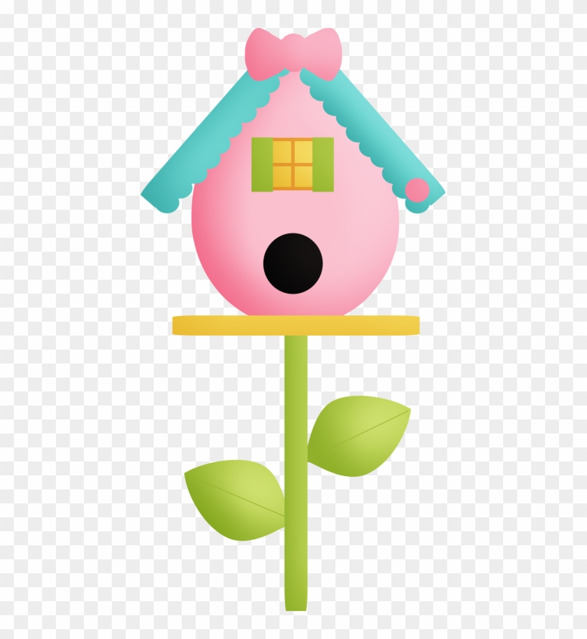 Birds - Pink Birdhouse Clipart #335605