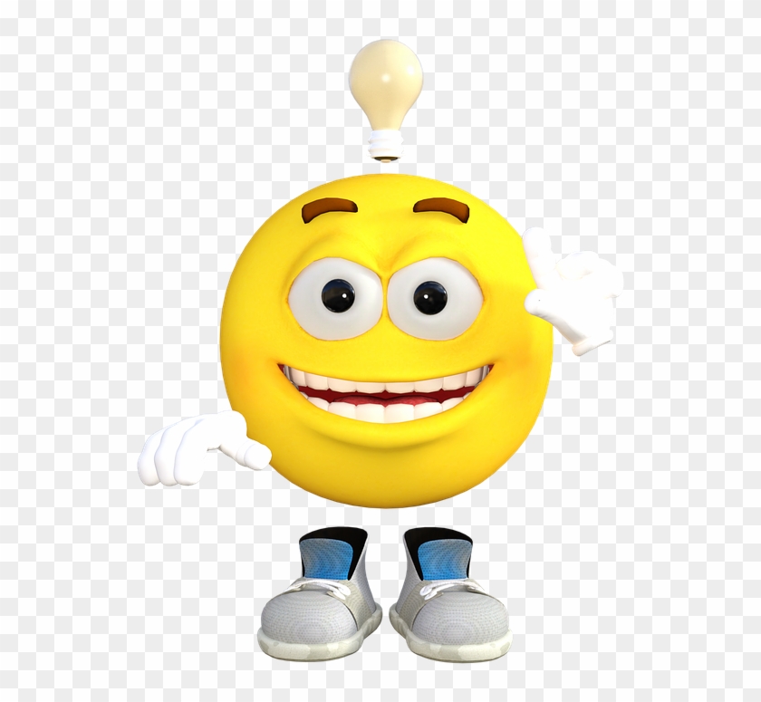 Idea, Emoticon, Emoji, Expression, Face, Smile, Funny - Great Ideas Emoji Wide Rule Composition Notebook #335681