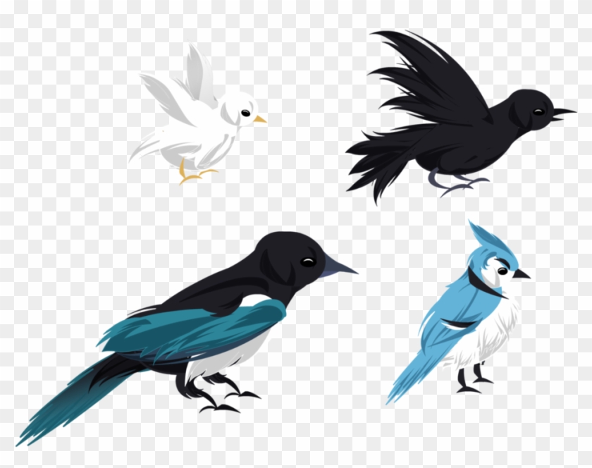Blue, Black, White [kisekae] By Idessa - Black Whit And Blue Bird #335750