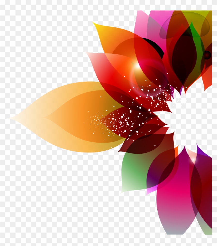 Color Flower Abstract Art Floral Design Colorful Background - Abstract Floral Background Floral Png Designs #335800