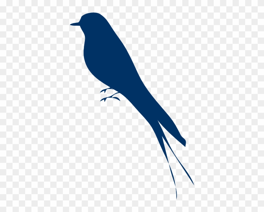 Free Parrot Silhouette Clipart - Blue Bird Flying Silhouette #335866