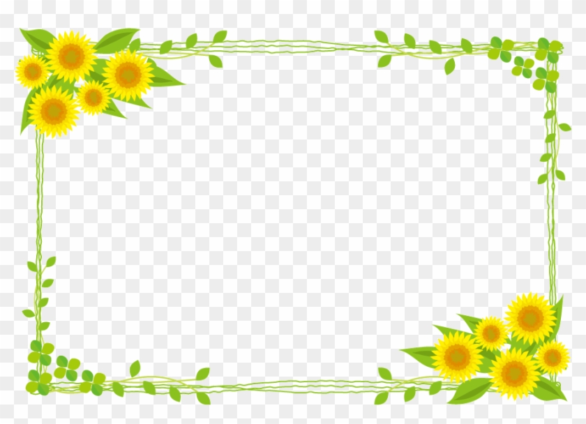 Common Sunflower Public Domain Illustration - Transparent Sunflower Border #335927