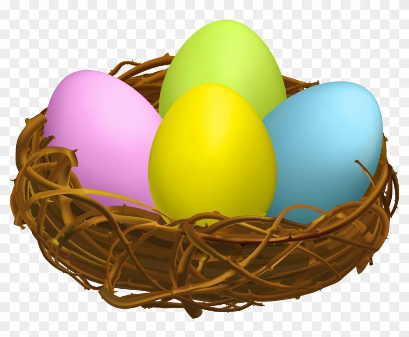 Easter Egg Nest Transparent Png Clip Art - Clip Art #335965