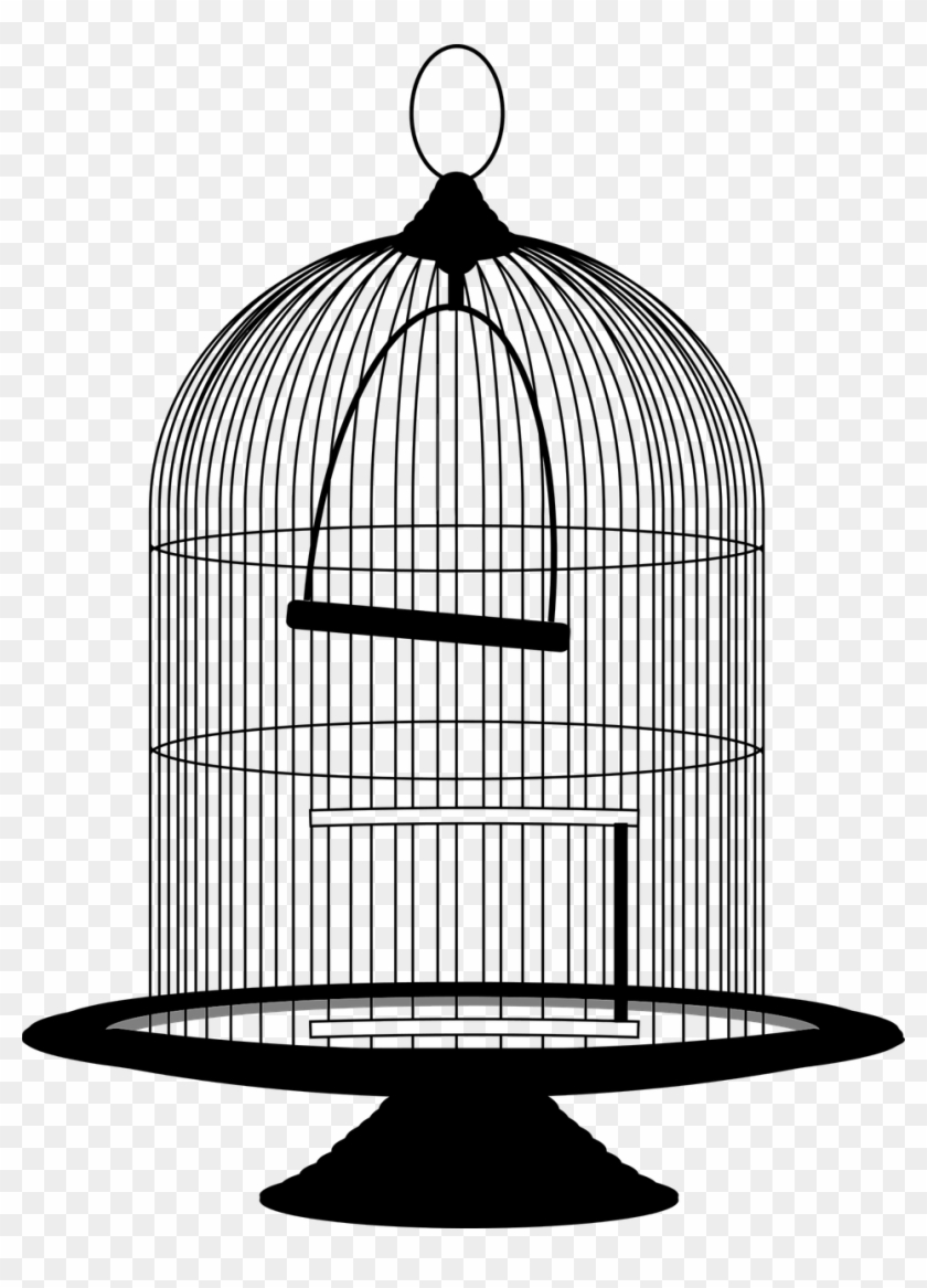Pin By Serenity Studio Art On Bird Cages-public Domain - Bird Cage Clipart Png #335973