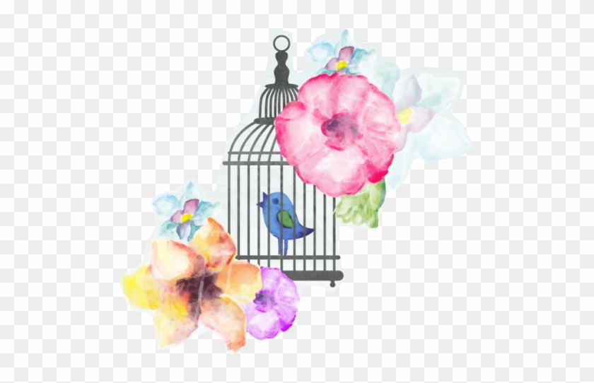 Water Colour Bird Cage Png #336130