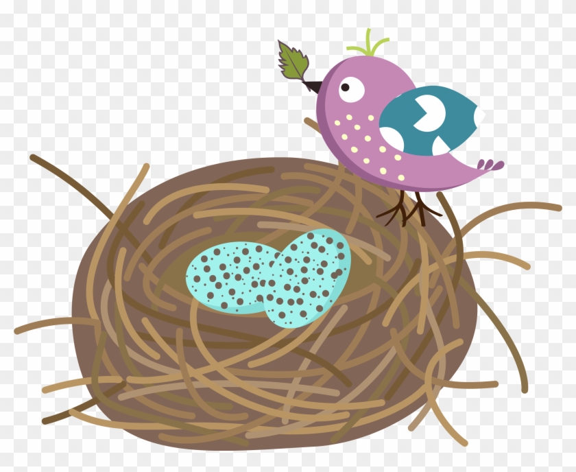 Vector Cartoon Bird Nest - Cartoon Bird Nest #336182