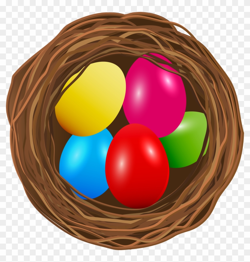 Easter Egg Nest Transparent Png Clip Art Image - Transparency #336251