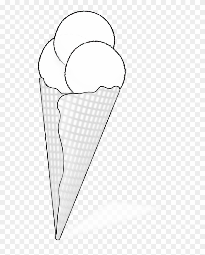 Food Ice Sweet Ice Black White Line Art Scalable Vector - Clip Art #336285