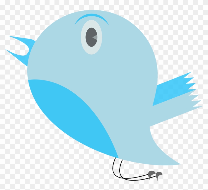 Twitter, Bird, Blue, Funny, Songbord - Blue Bird Animation Png #336291