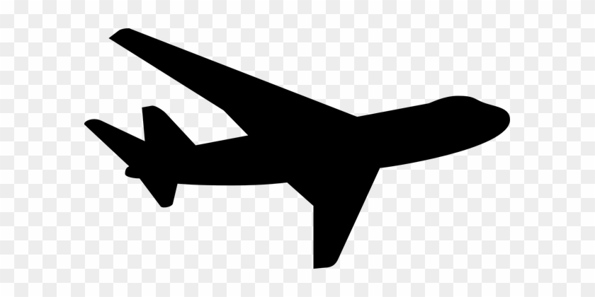 Airplane Jet Silhouette Flight Aircraft Av - Plane Silhouette Png #336332