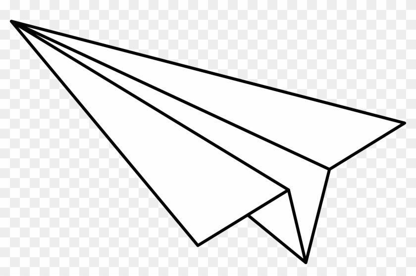 Big Image - Paper Airplane Clipart Black And White #336345