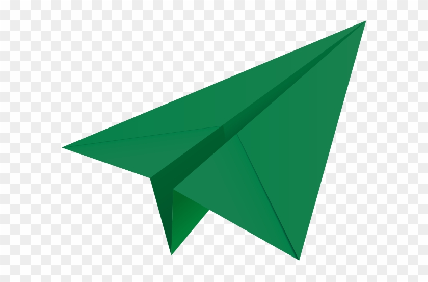 Clipart Info - Green Paper Airplane Icon #336347