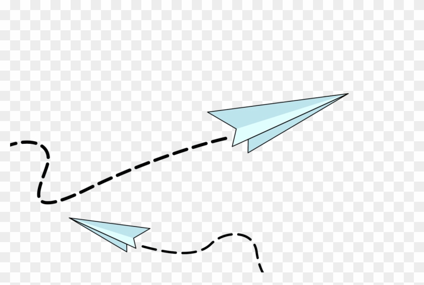 Paper Plane Airplane Flight Clip Art - Cartoon Paper Airplane #336362