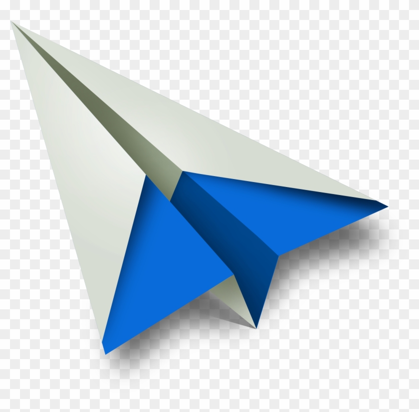 Blue Paper Plane Png Image - Paper Plane Logo Png #336365