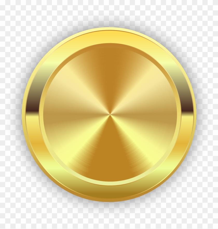 This Free Icons Png Design Of Round Golden Badge - Gold Circle Icon #336383