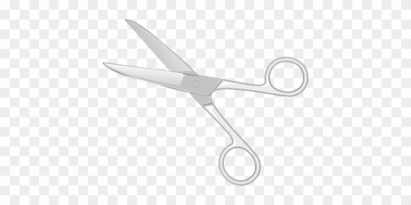 Cut Icon Infographic Metal Scissors Sharp - Scissors Black Background #336391