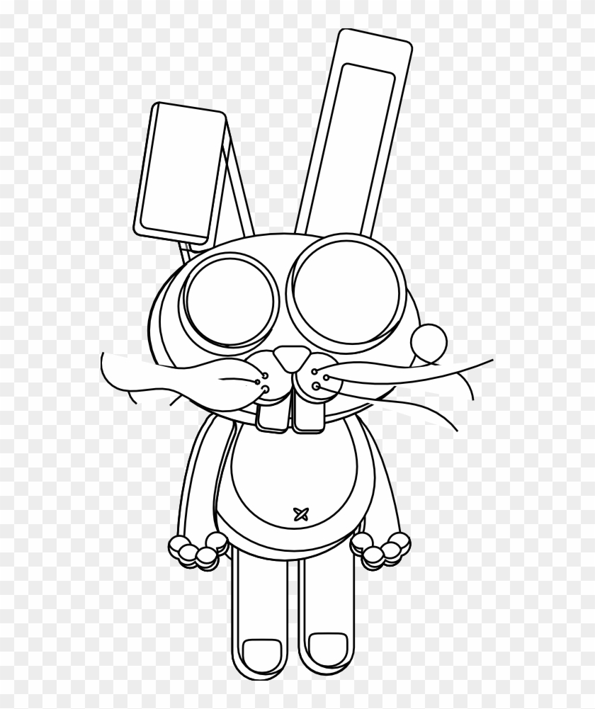 Cartoon Rabbit Bw Easter 555px - Cartoon #336408